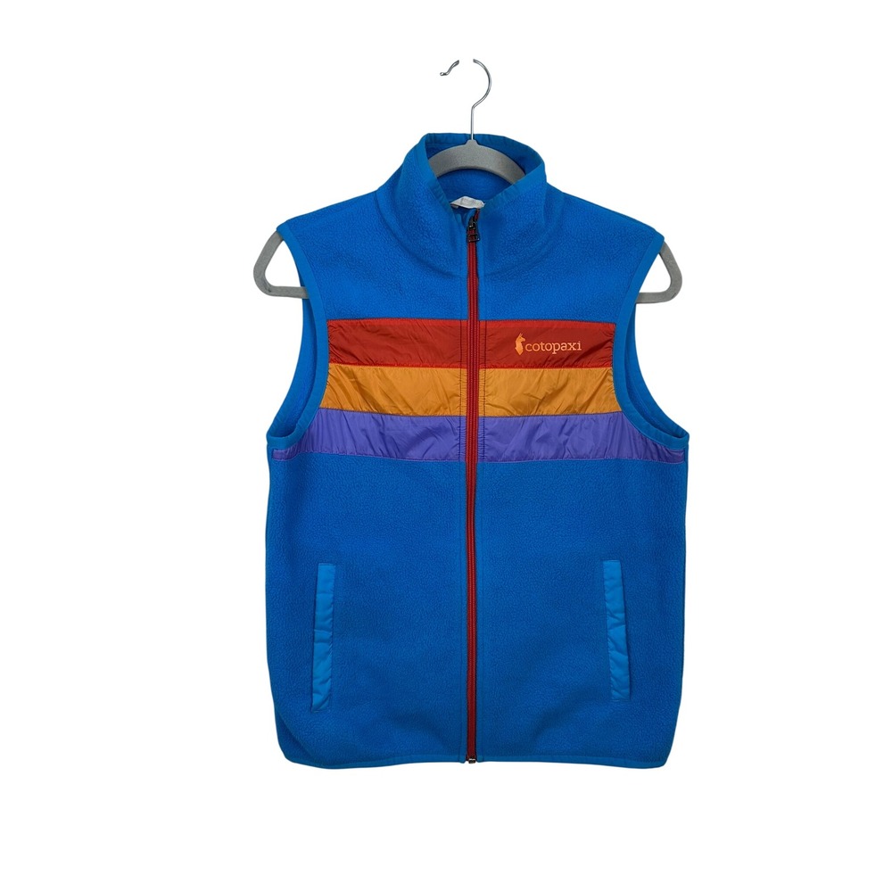 Cotopaxi Teca Fleece Vest Women S Blue Multi Excellent Colorblock Full Zip